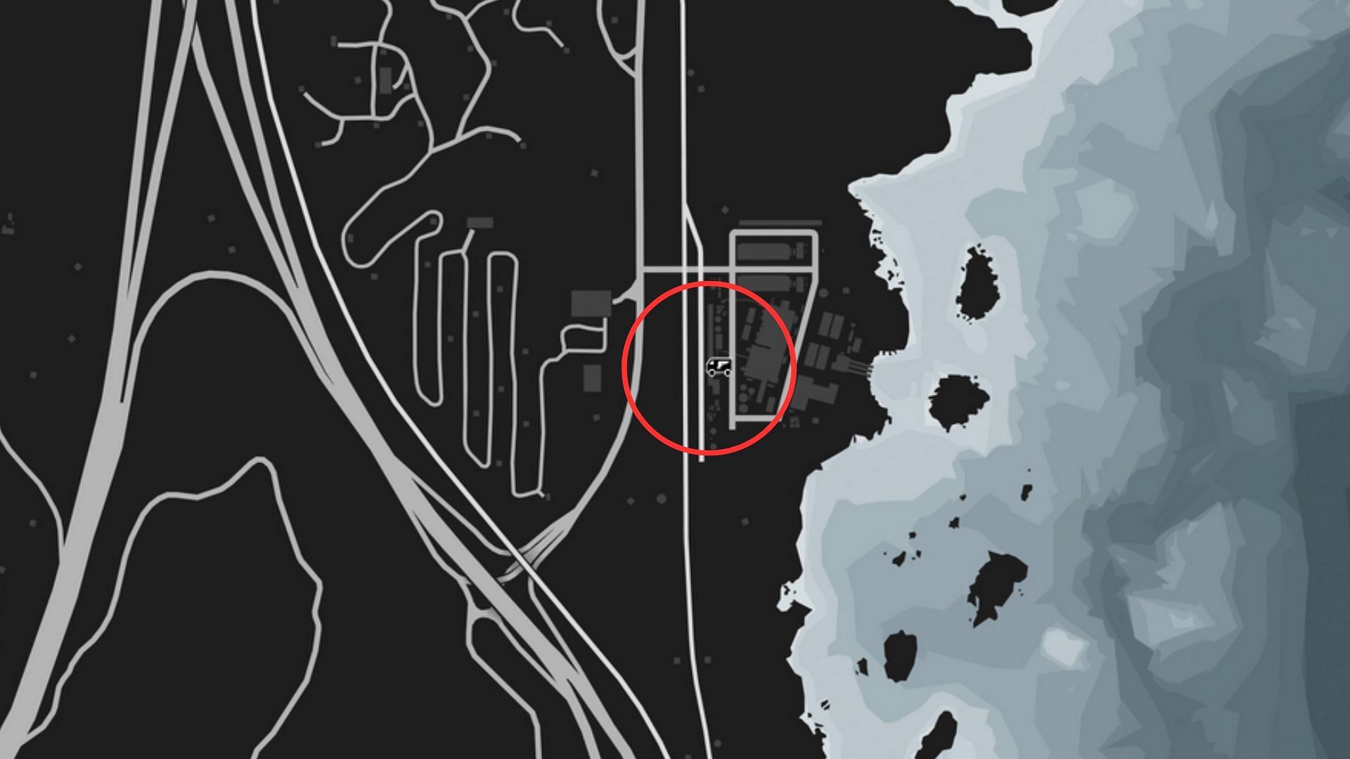 The exact coordinates of the GTA Online Gun Van Location Today (Image via Rockstar Games)